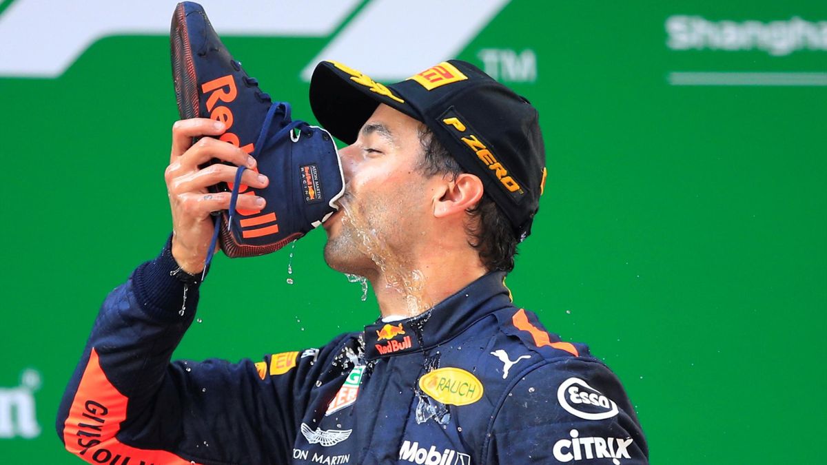 Chinese Grand Prix Riproaring Daniel Ricciardo celebrates win with