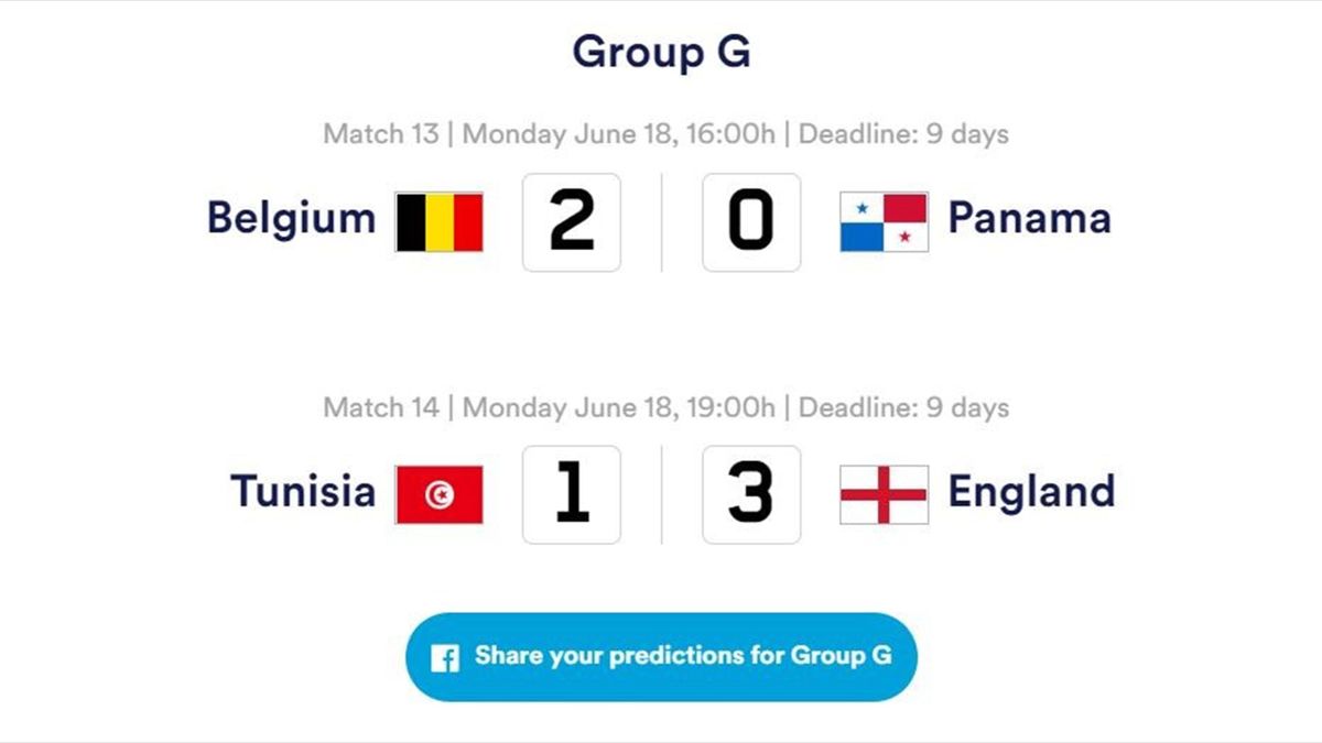 World Cup Predictor Play Eurosport game and predict of every