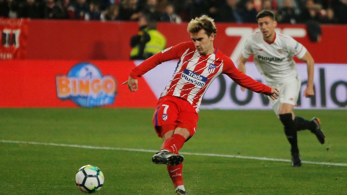 Griezmann treble keeps Atletico on Barca's heels - Liga ...