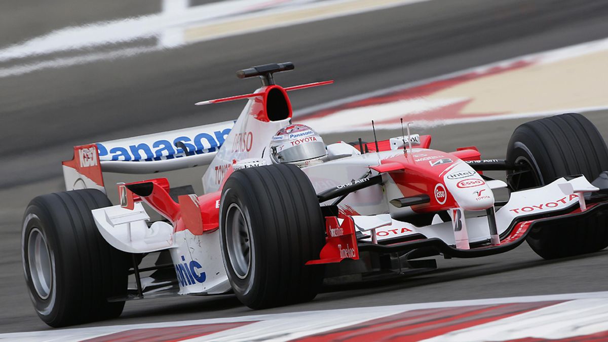 Toyota Team Formula one driver Jarno Trulli of Italy, center