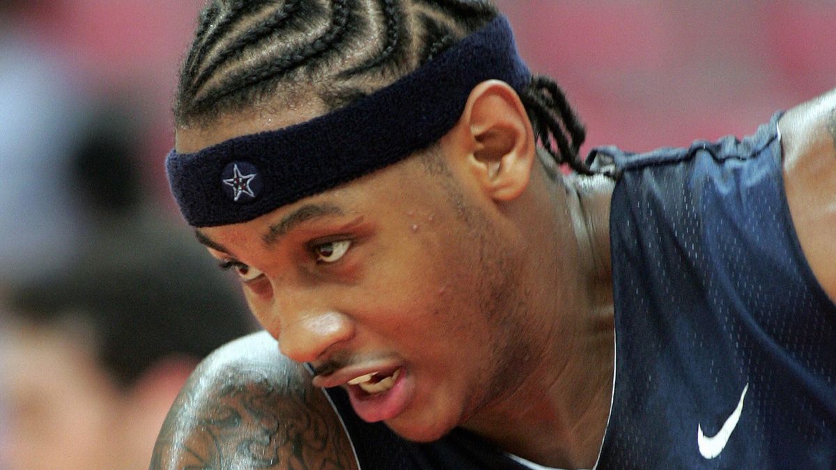 Denver Nuggets forward Carmelo Anthony sports a new hairstyle