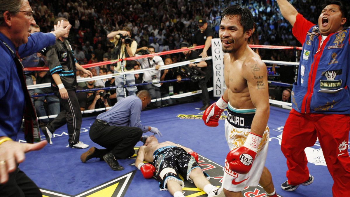 THE KO THAT CHANGED EVERYTHING Manny Pacquiao Destroys Ricky Hatton , hatton after his knockout