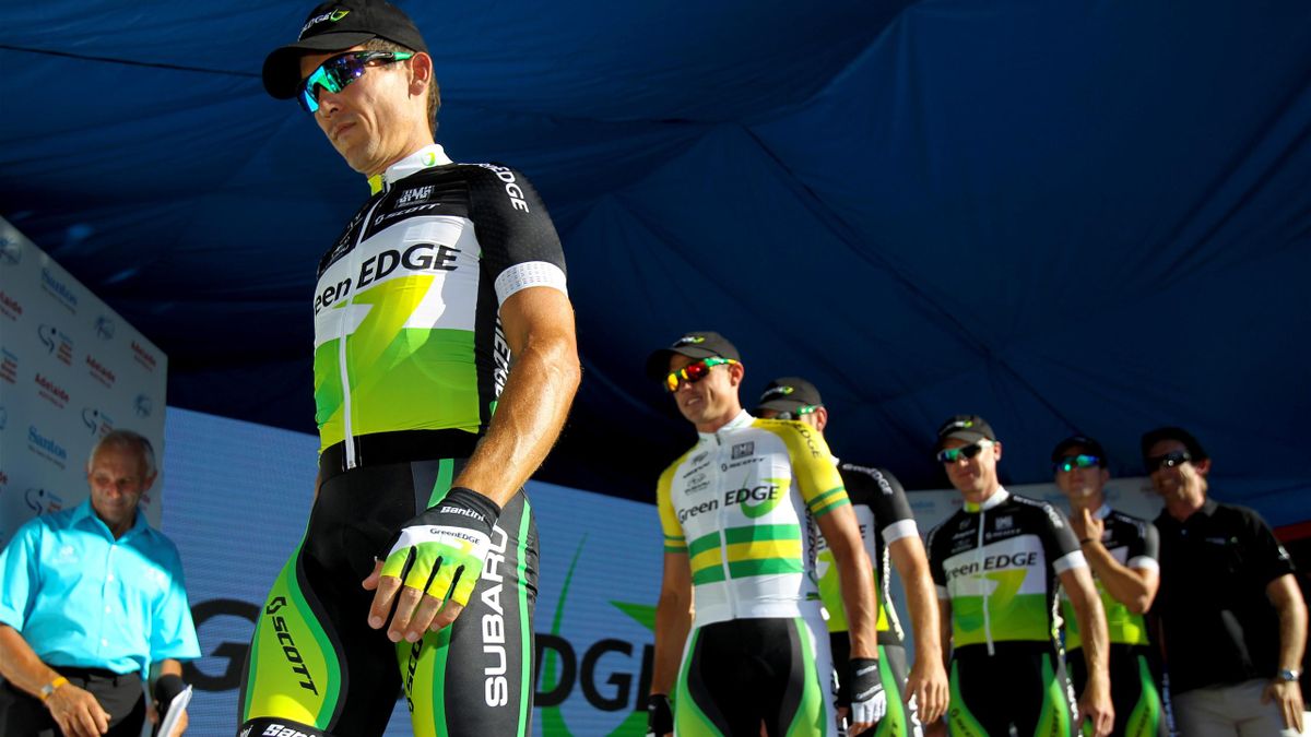 Green edge cycling team top
