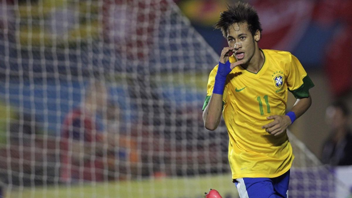 Brazil's Neymar celebrates after scoring a goal against Argentina in a friendly (Reuters)