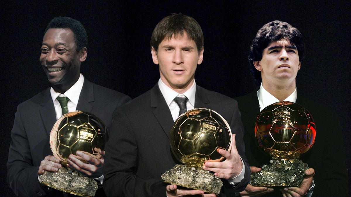FOOTBALL Pelé Messi Maradona Ballon d'Or