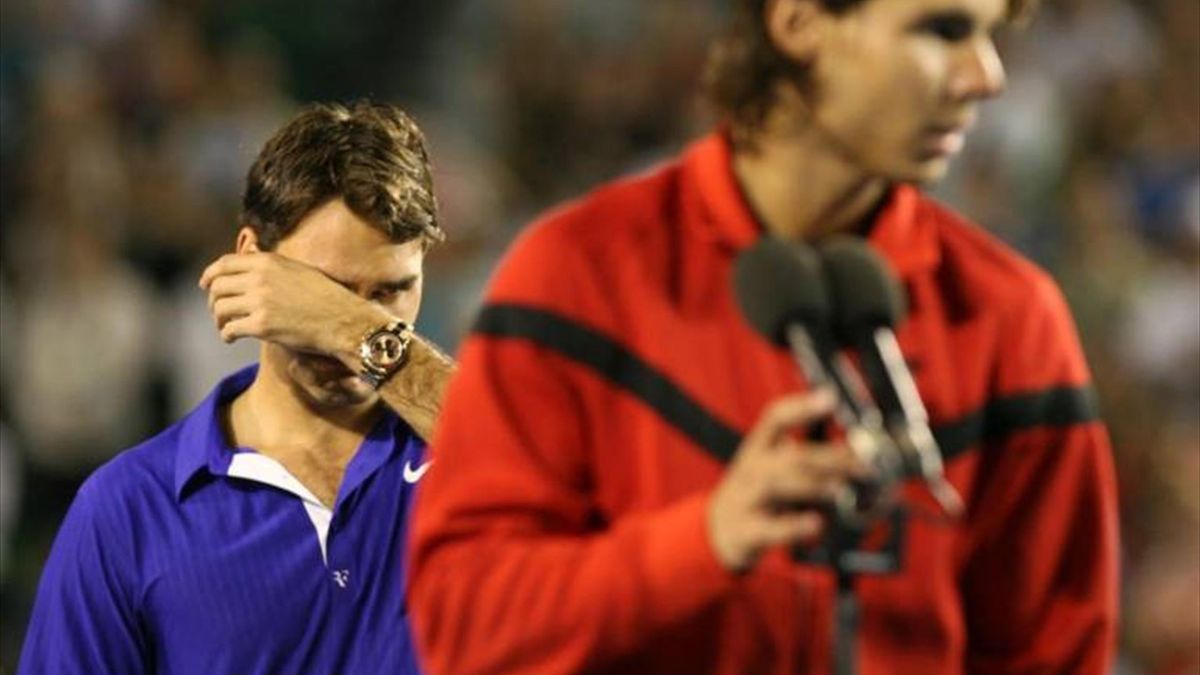 Slide Melbourne 2009 Federer Nadal