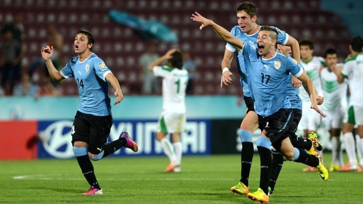 U20 Dünya Kupası'nda adını finale yazdıran Uruguay'ın galibiyet sevinci