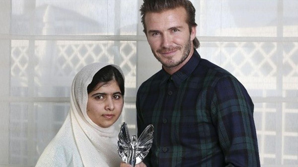 Малала Юсуфзай получила награду «Гордость Британии» из рук Дэвида Бекхэма -  Eurosport