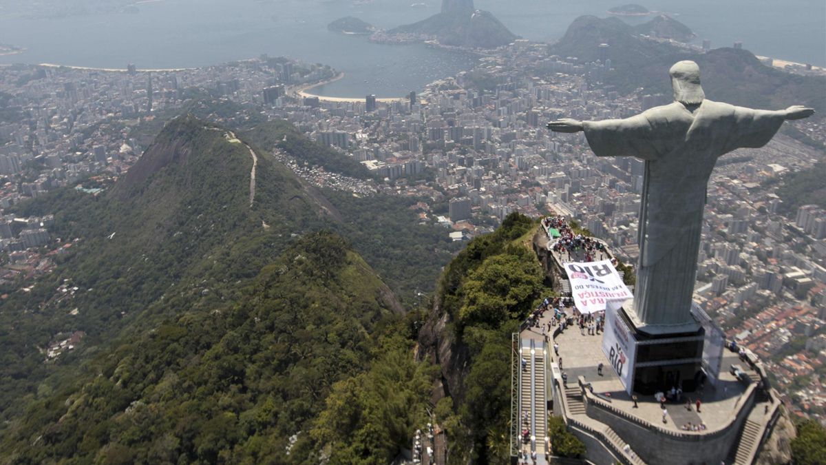 An aerial view of the 'Christ the Redeemer' statue in Rio de Janeiro. (Reuters)