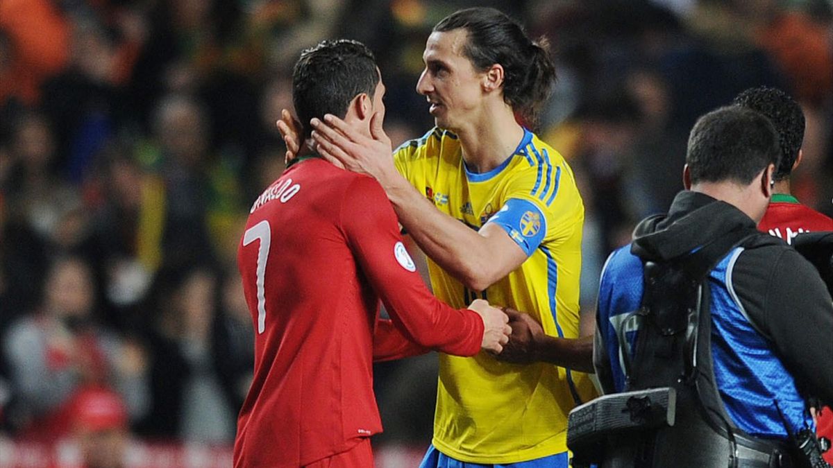 FOOTBALL 2013 Suède-Portugal (Ronaldo et Ibrahimovic)