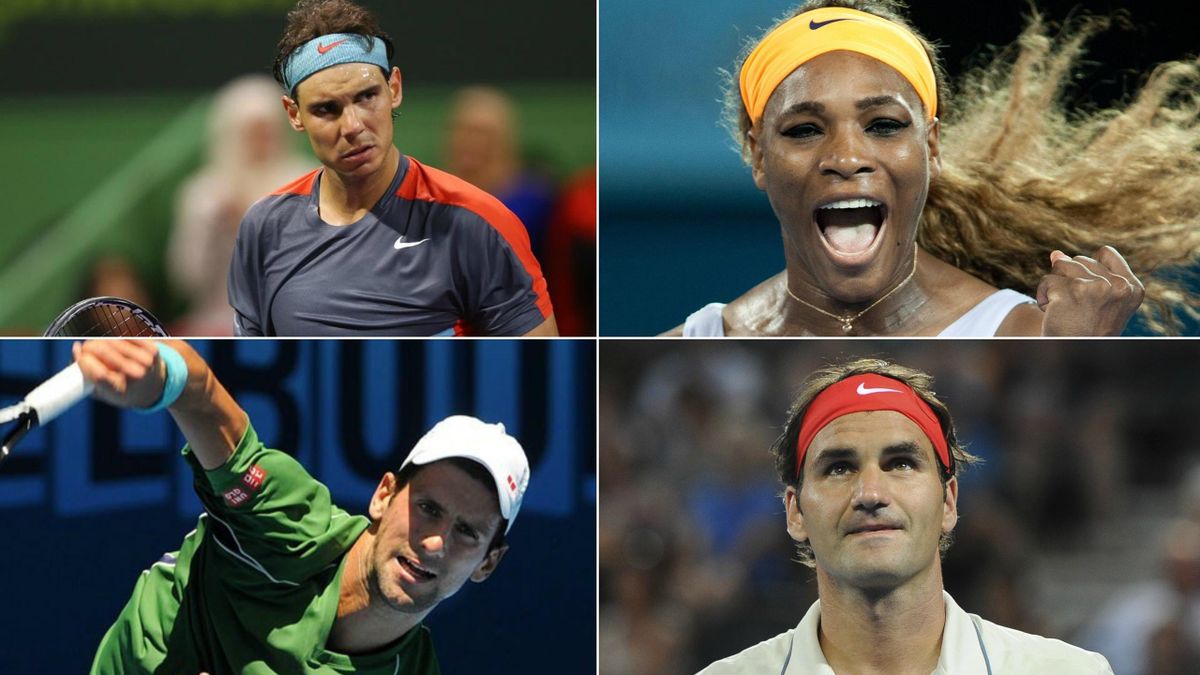 Montage Federer Serena Djokovic Nadal 2014