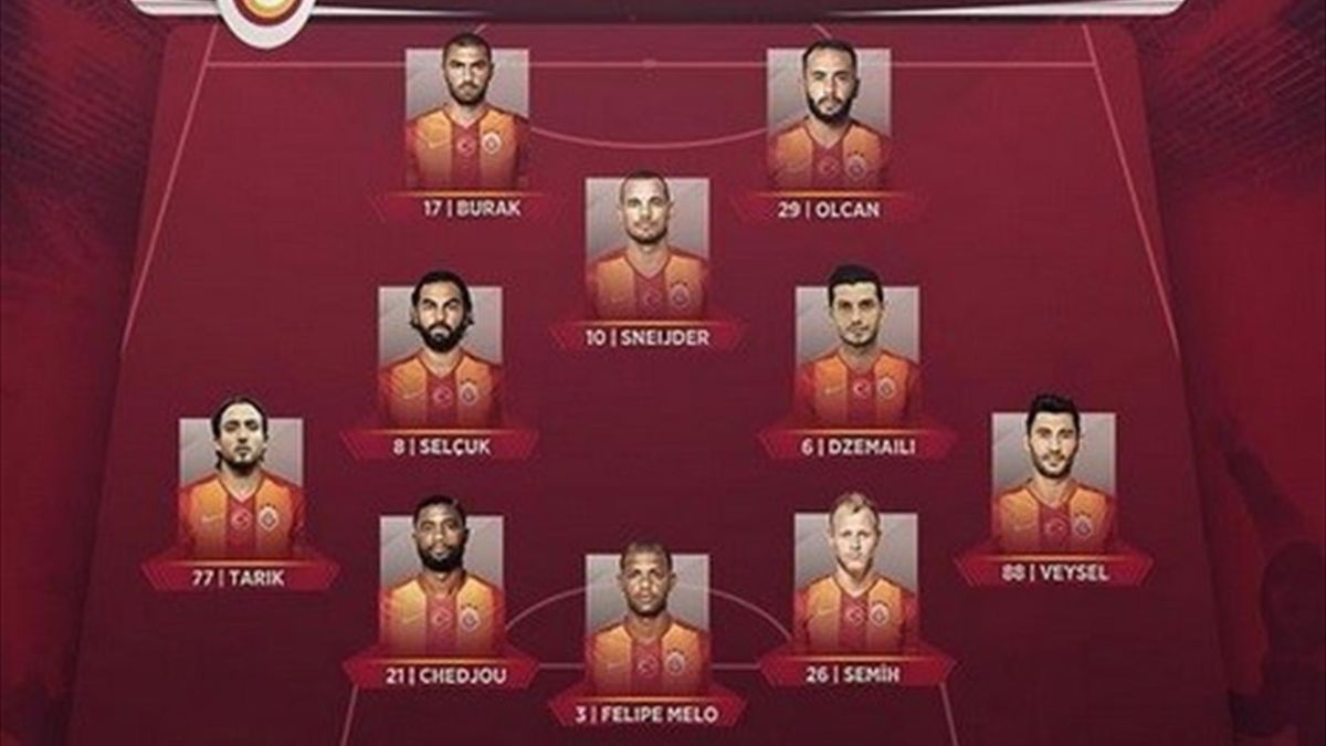 Galatasaray In Ilk 11 I Beli Oldu Sneijder Yedeklerde Eurosport