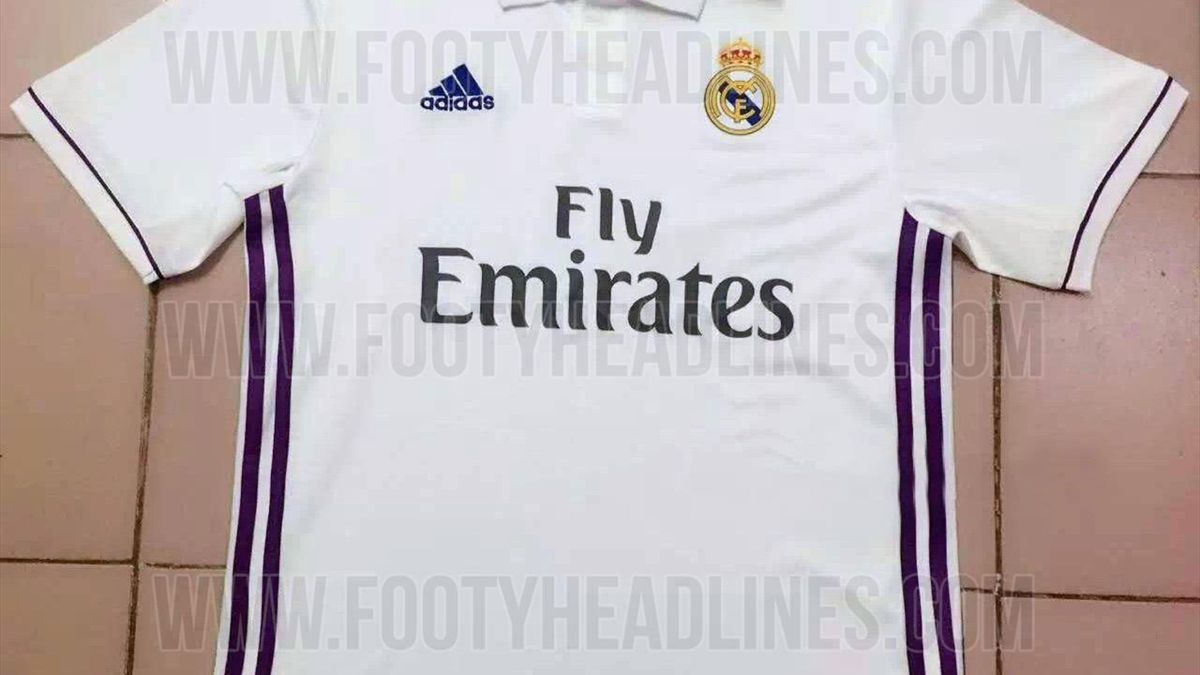 maillot real blanc violet