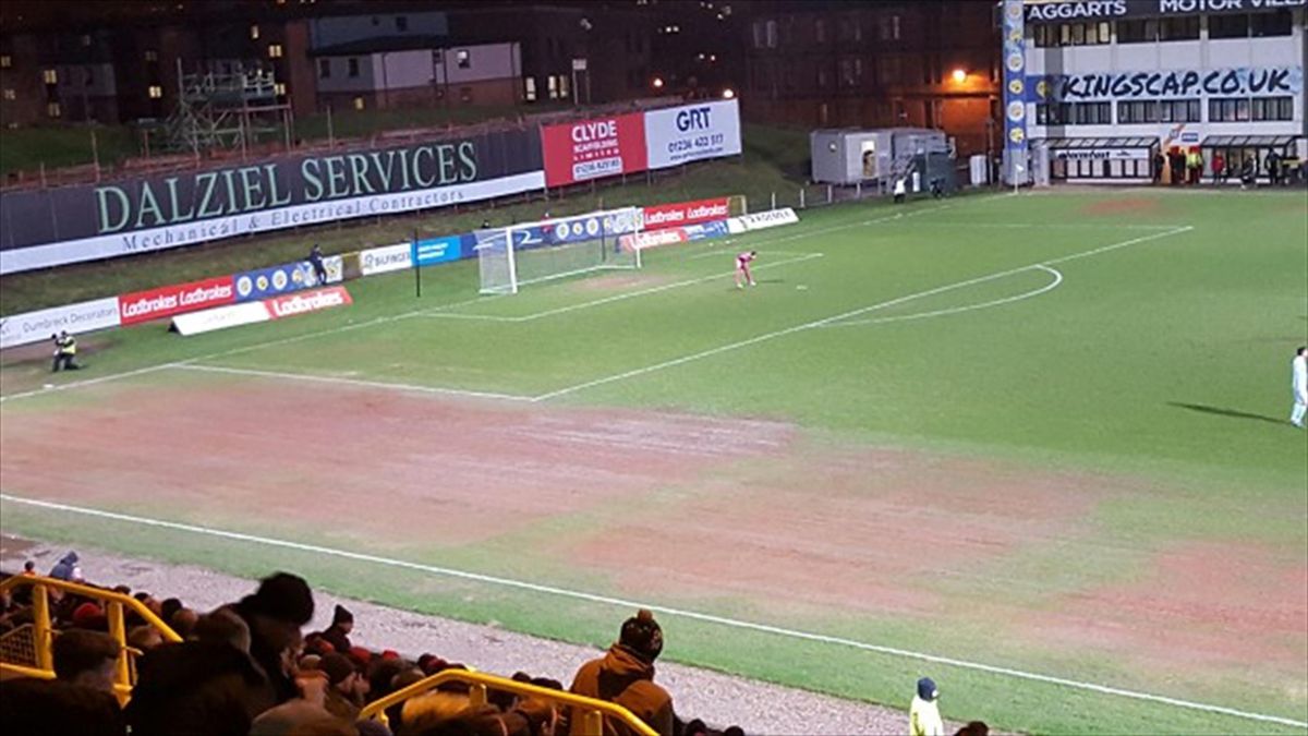 The Firhill pitch was heavily sanded
