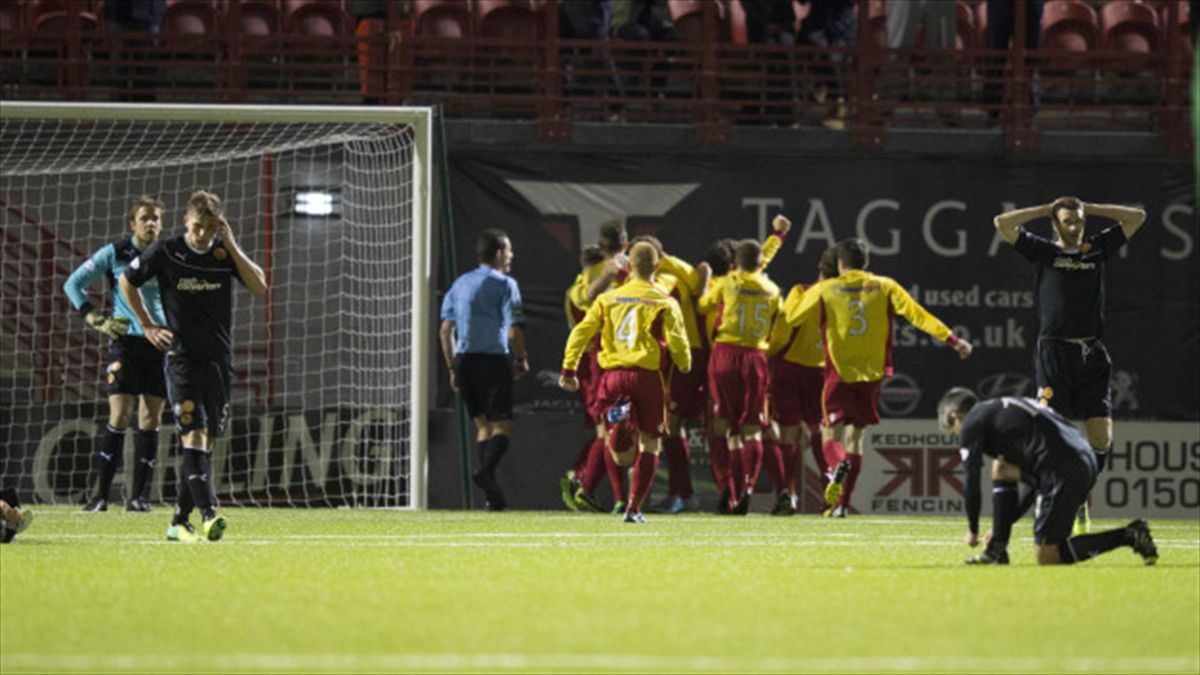 Motherwell's recent record at new Douglas Park includes defeat by Albion Rovers