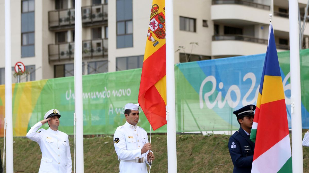 La bandera de discount los juegos olímpicos