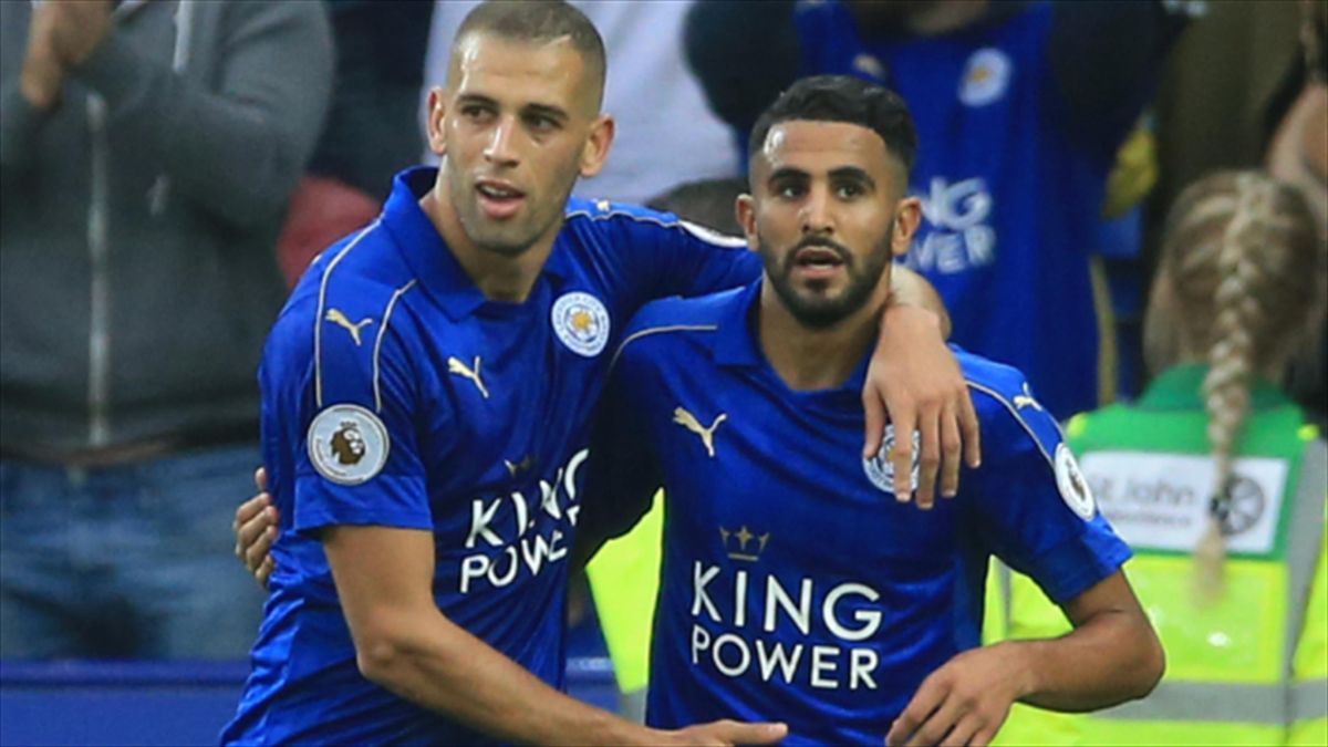 New Leicester Goals Hero Islam Slimani Wins Danny Simpson Approval Eurosport