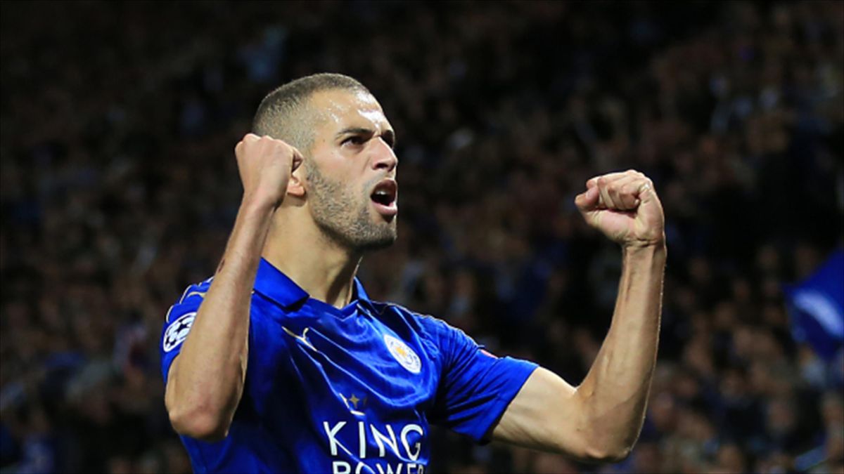 Claudio Ranieri Says Attacking Trio Vardy Mahrez And Slimani Can Still Improve Eurosport