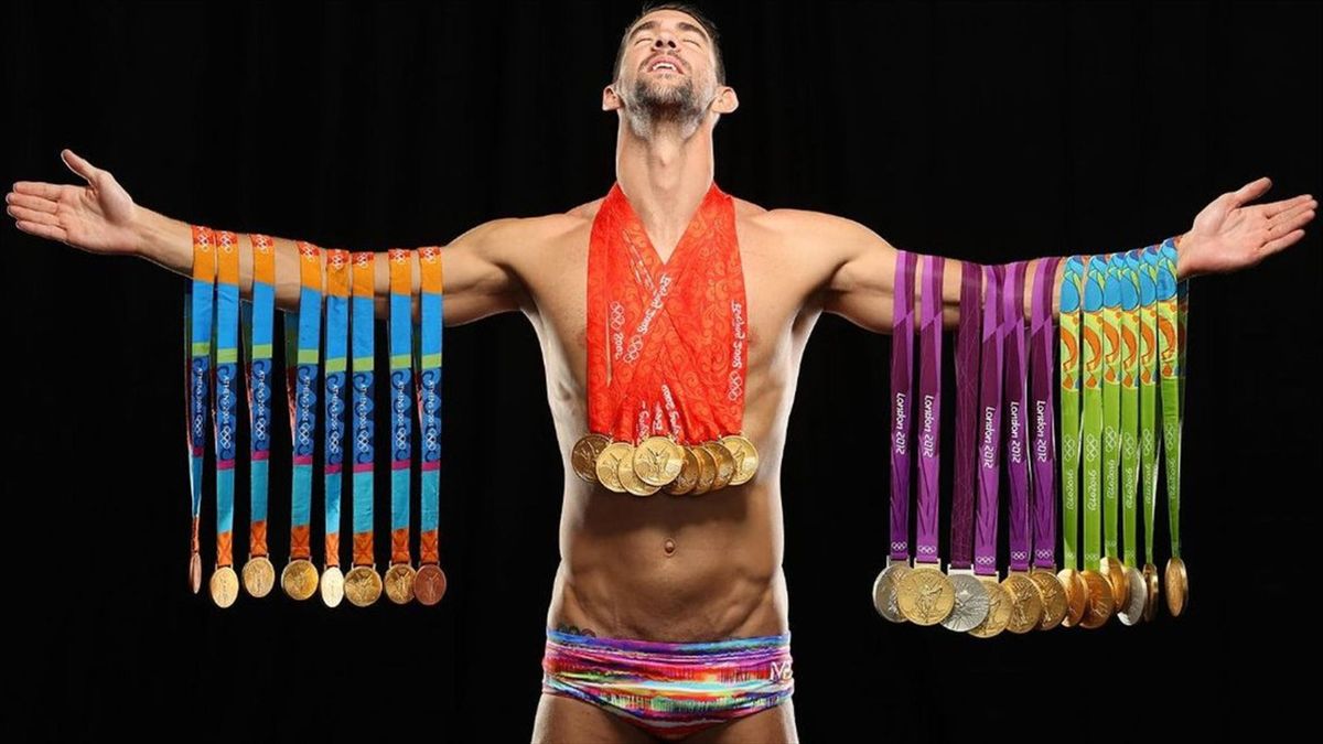 Michael Phelps y sus medallas