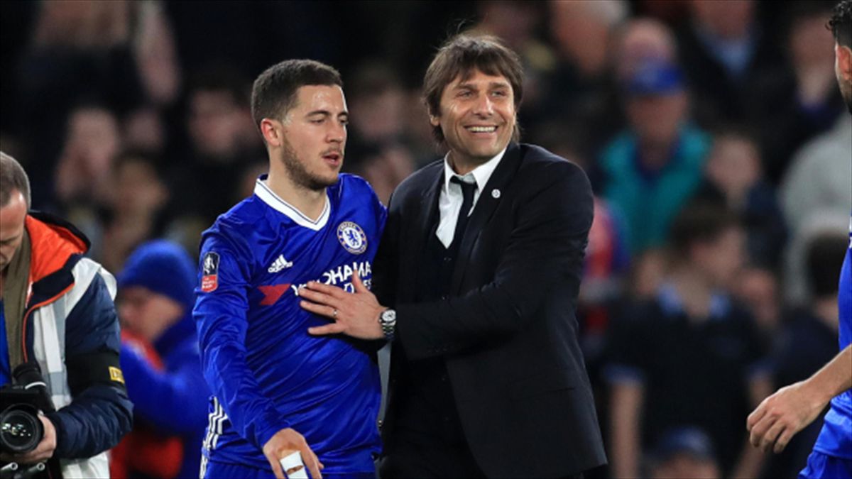 Chelsea boss Antonio Conte plays down 'normal' rumours about 'happy' Eden  Hazard - Eurosport