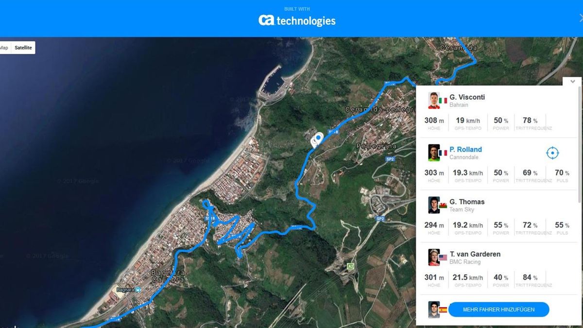 Eurosport und CA Technologies bringen den Rad-Fans einzigartige Live-Karte mit Echtzeit-Daten