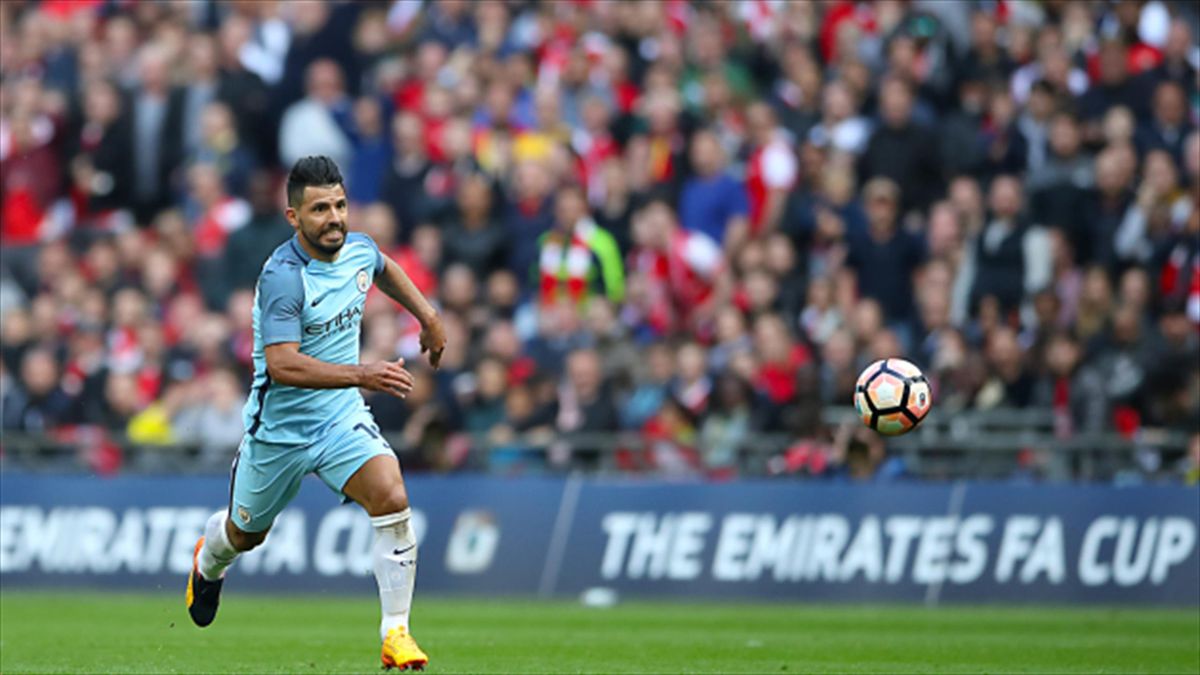 Sergio Aguero savours the moment after breaking City's