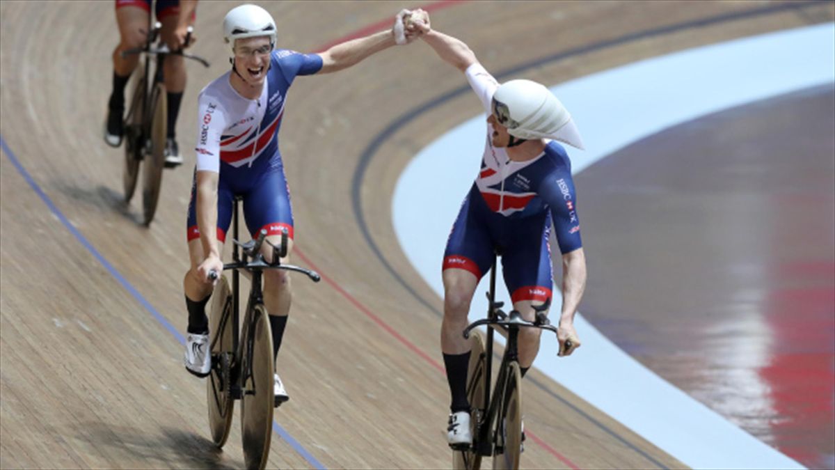 Ollie Wood, left, and Ed Clancy, right, are in the current British quartet