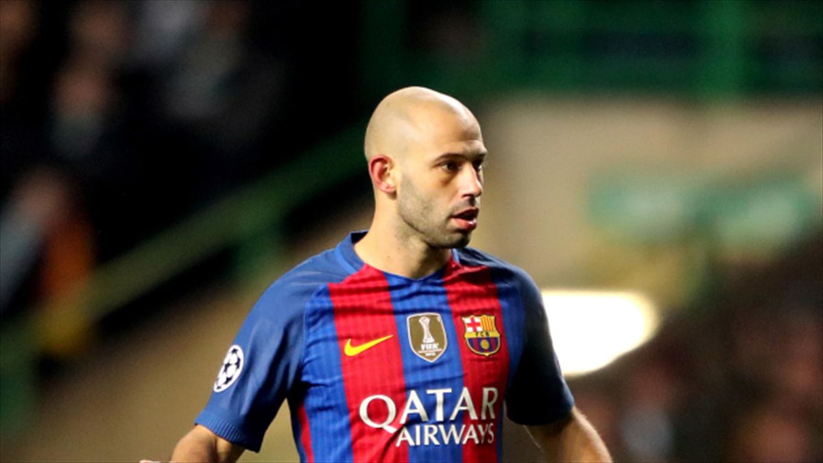 Javier Mascherano will be sidelined for up to four weeks