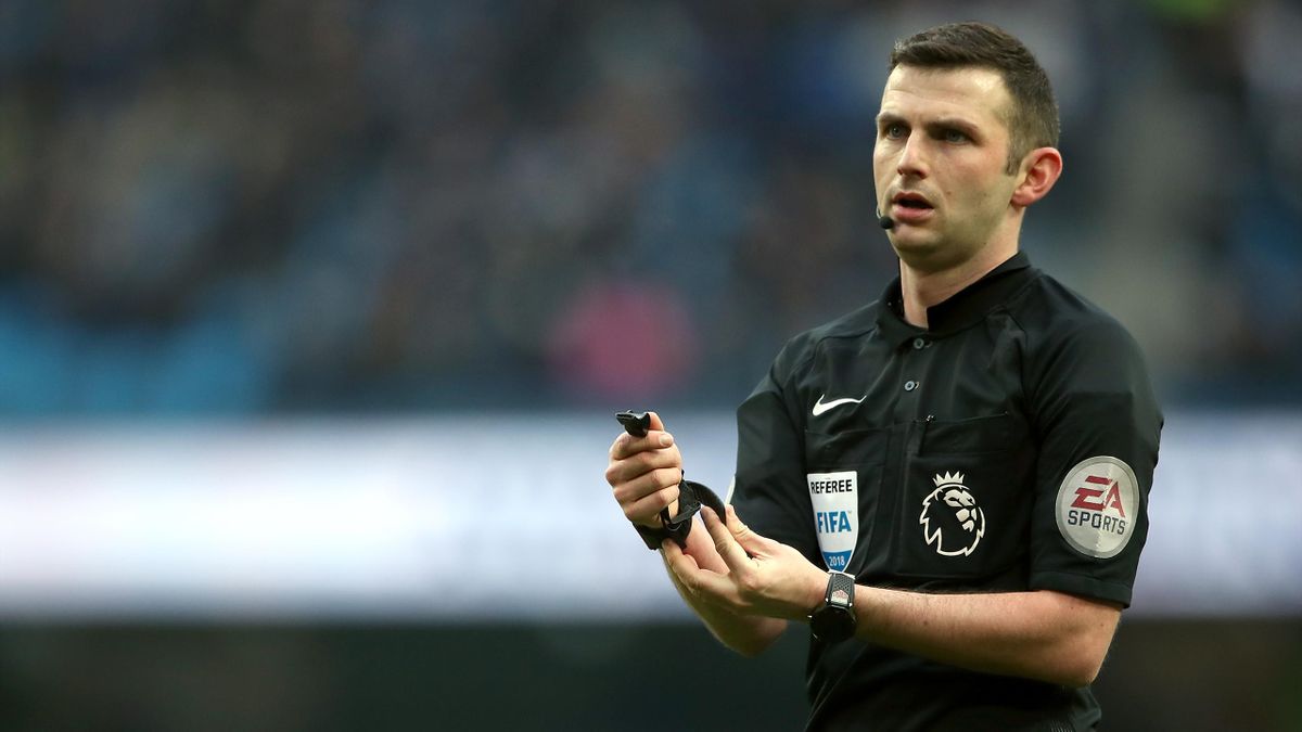 Michael Oliver awarded a late penalty in the Real Madrid v Juventus clash (Nick Potts/PA)
