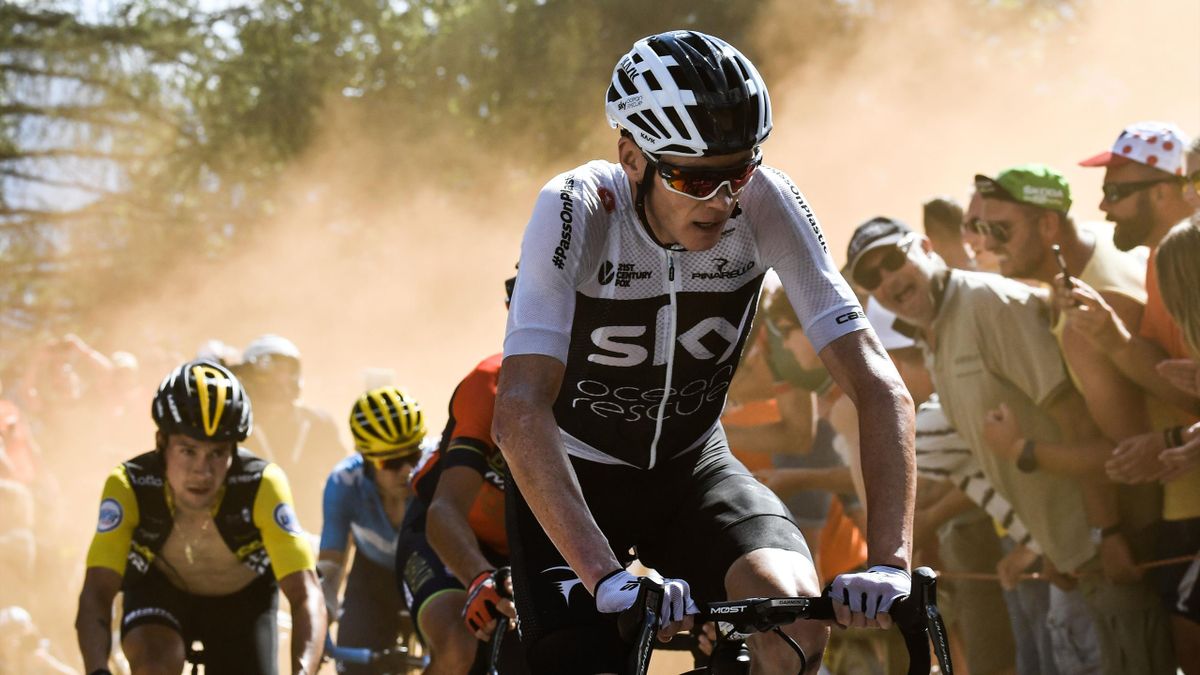 Tour de France Chris Froome and Team Sky targeted by hostile fans on L Alpe d Huez climb Eurosport