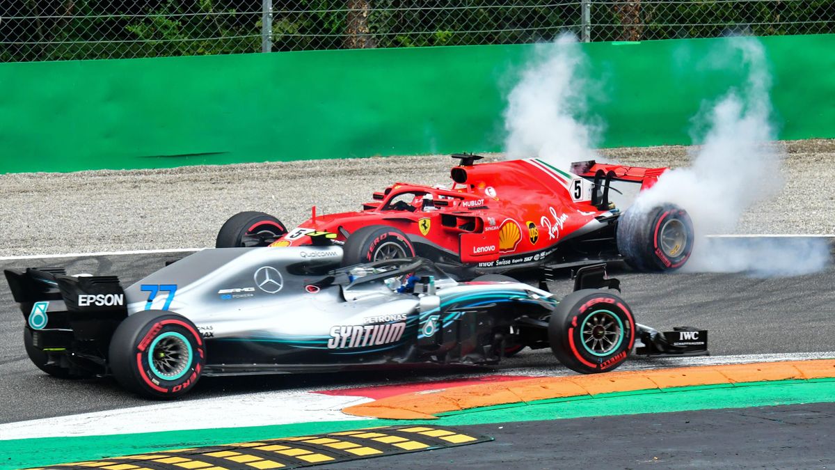 Lewis Hamilton defends move after clash with Sebastian Vettel in Monza -  Eurosport
