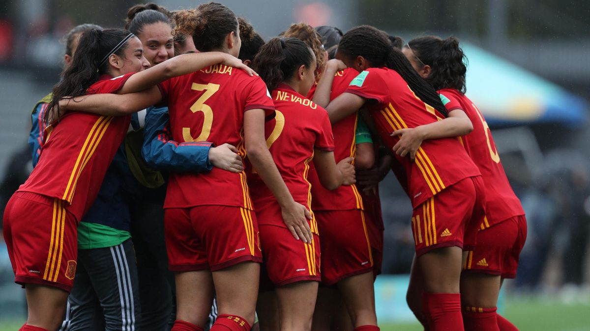 España celebra un gol ante Nueva Zelanda en el Mundial sub-17 femenino
