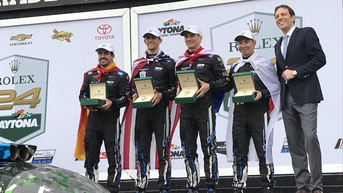 Fernando Alonso and team win rain hit 24 Hours of Daytona Eurosport