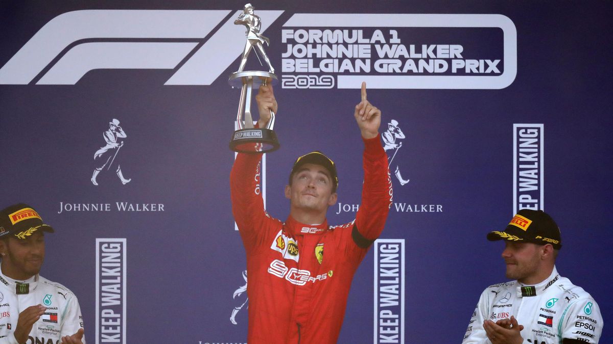Leclerc Ferrari remporte sa premiere victoire devant Hamilton et Bottas Mercedes Eurosport