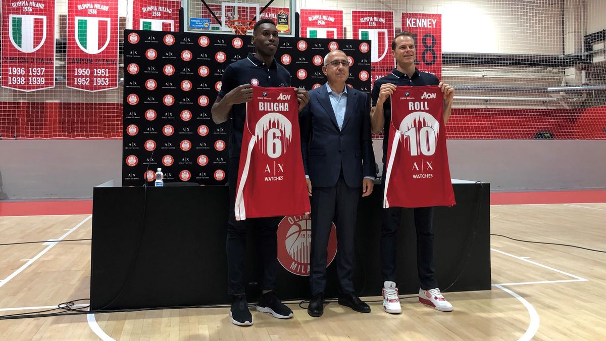 L Olimpia Milano e al completo dopo il Mondiale presentati Paul Biligha e Michael Roll Eurosport
