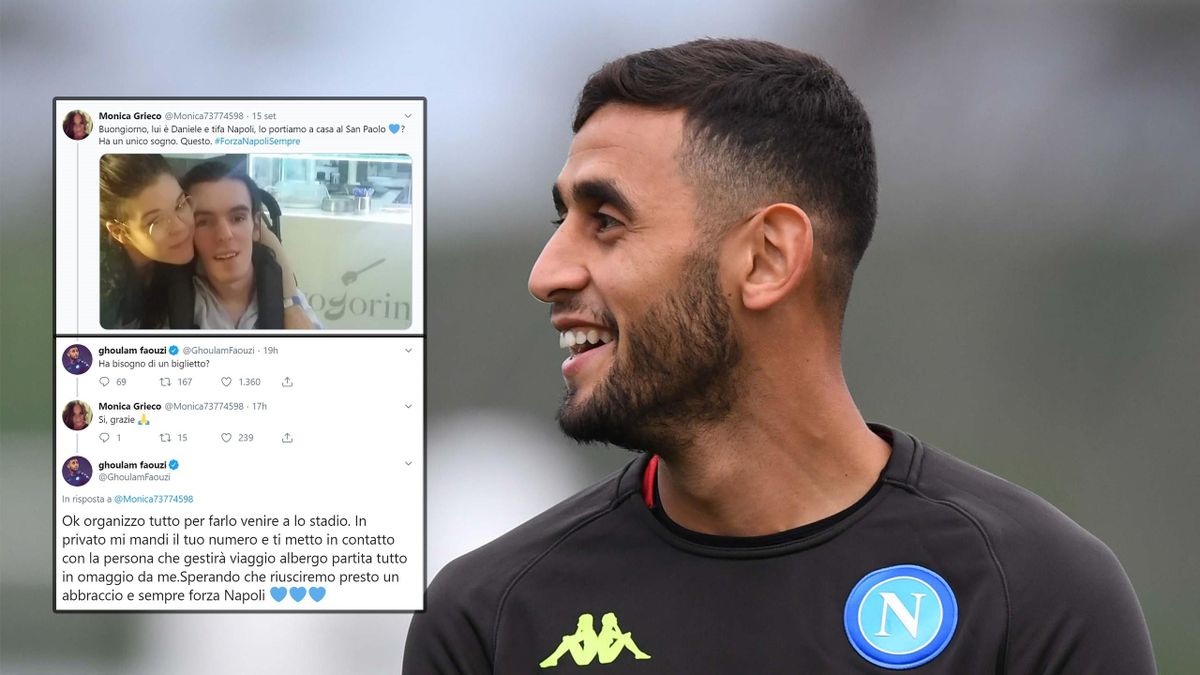 Ghoulam dal cuore d oro regalati i biglietti per il Napoli a un