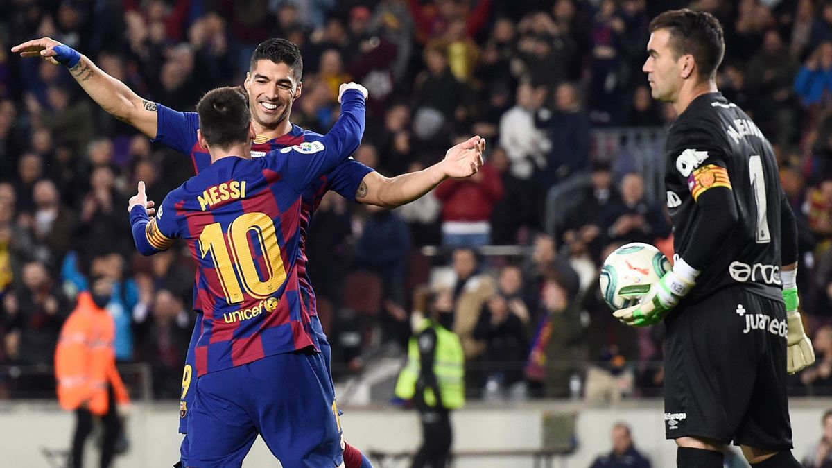 2019/20 Luis Suarez Barcelona Home Match Jersey - Soccer Master