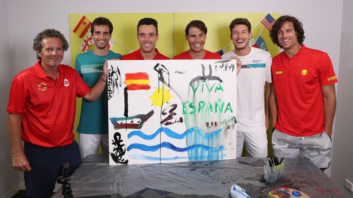 ATP Cup 2020: El buen rollo del equipo español haciendo un collage en la previa del torneo