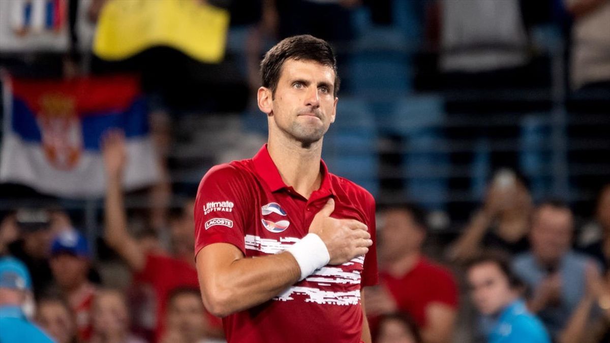 Novak Djokovic en el ATP Cup