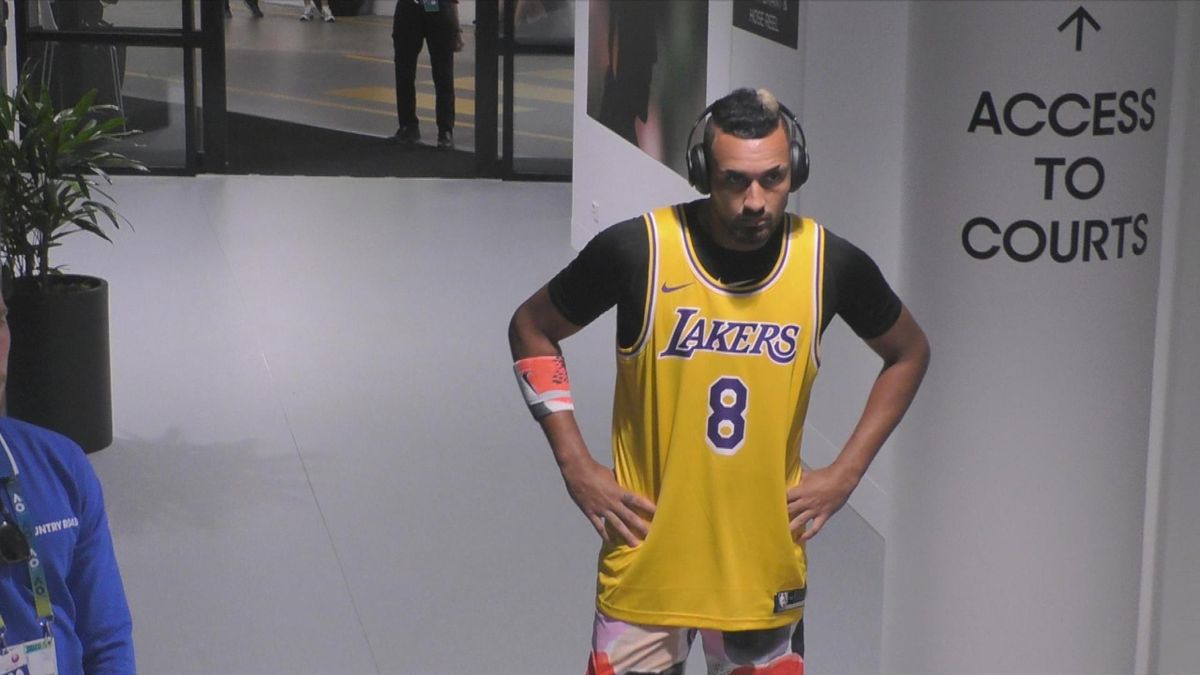 Nick Kyrgios Wears Lakers Jersey To Pay Respect To Kobe Bryant