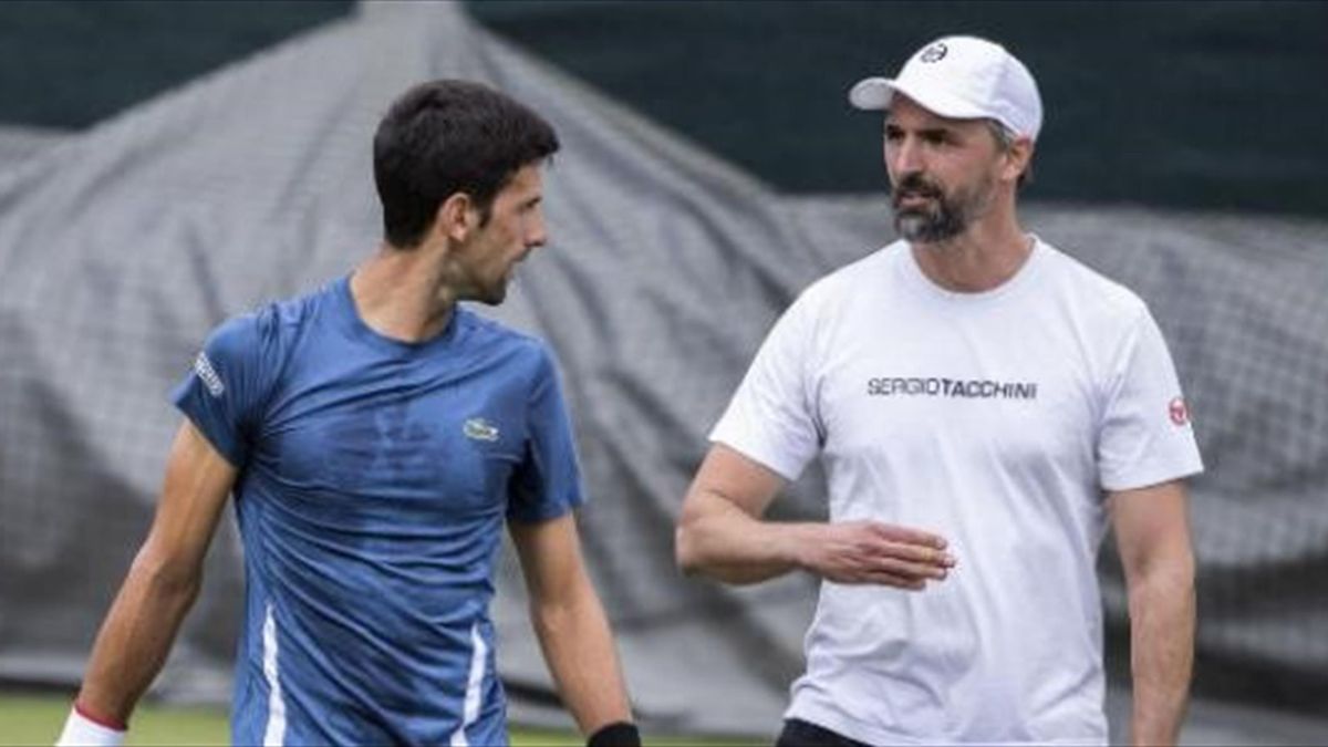 Goran Ivanišević junto a Novak Djokovic