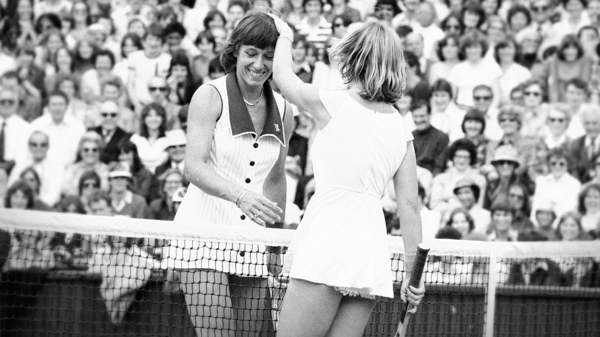 Photo de presse vintage de Tennis, Wimbledon, Navratilova