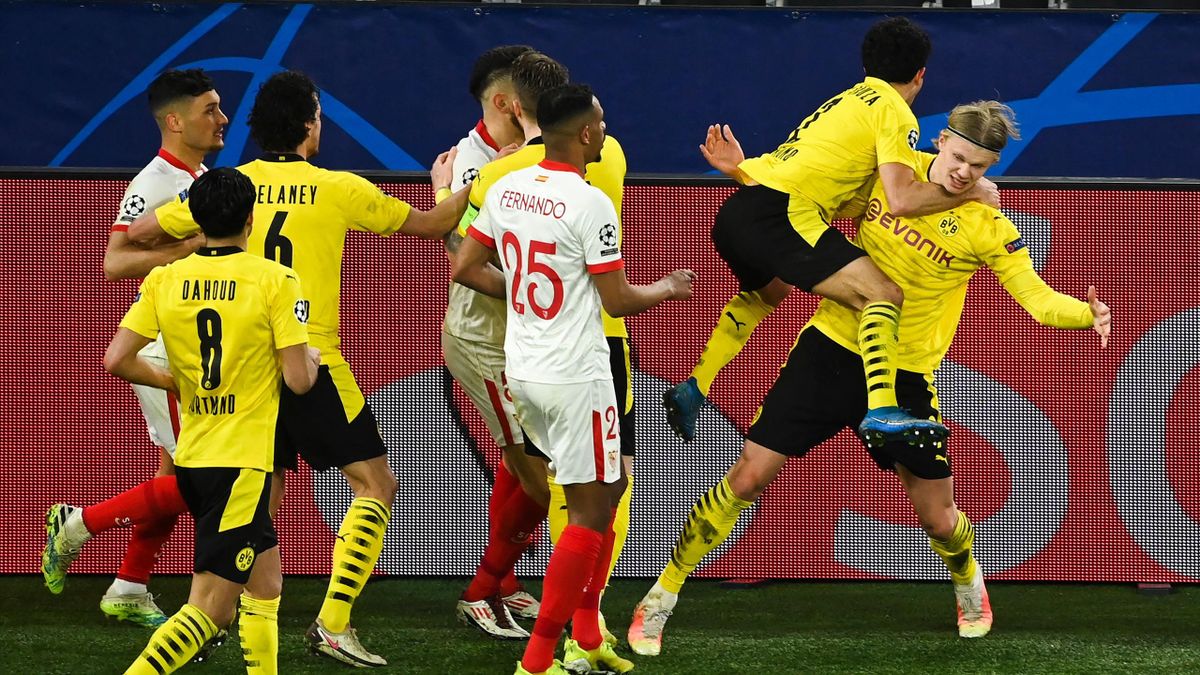 BVB - Sevilla Erling Haaland schießt Dortmund mit Doppelpack ins Viertelfinale