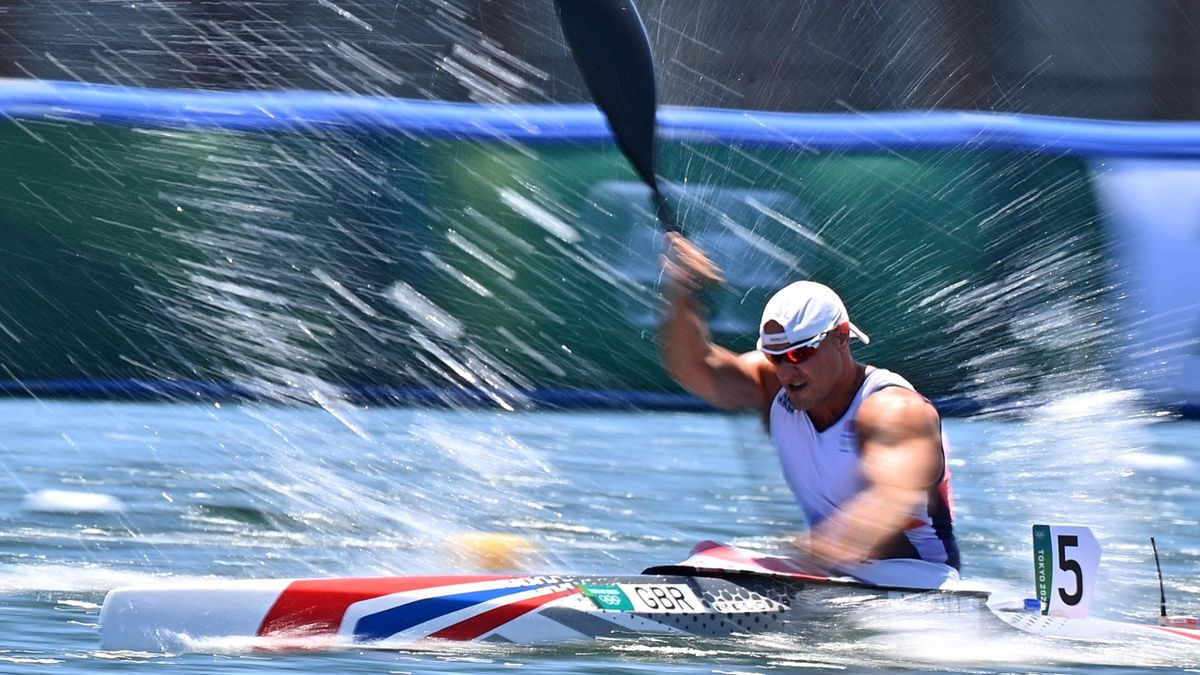 Liam Heath competes in the men's kayak single 200m,Tokyo 2020 Olympic Games, Sea Forest Waterway, August 4, 2021