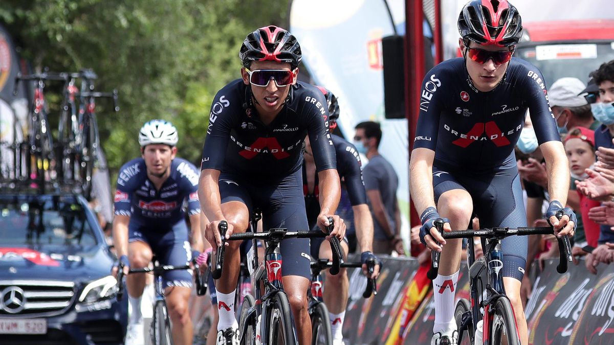 Egan Bernal Adam Yates and Dani Martinez crash ahead of Vuelta a