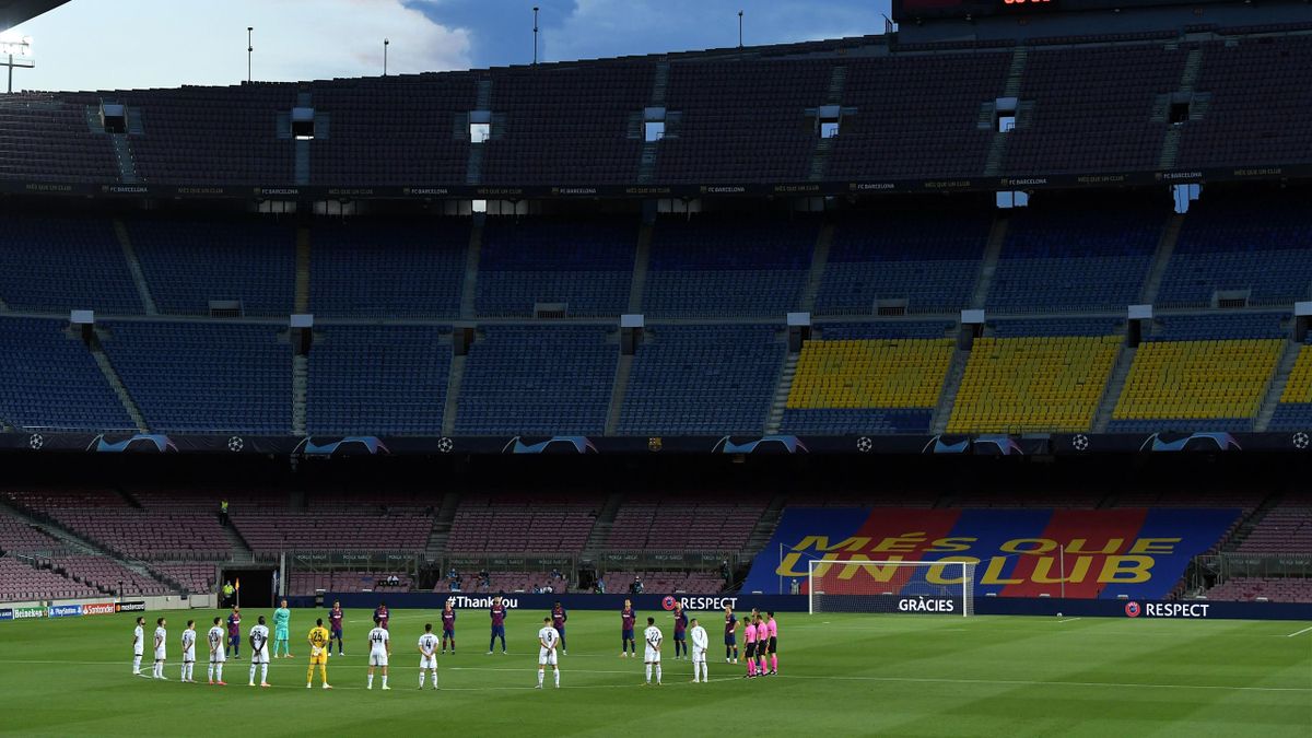 Barcelona y Nápoles se enfrentaron en un Camp Nou vacío
