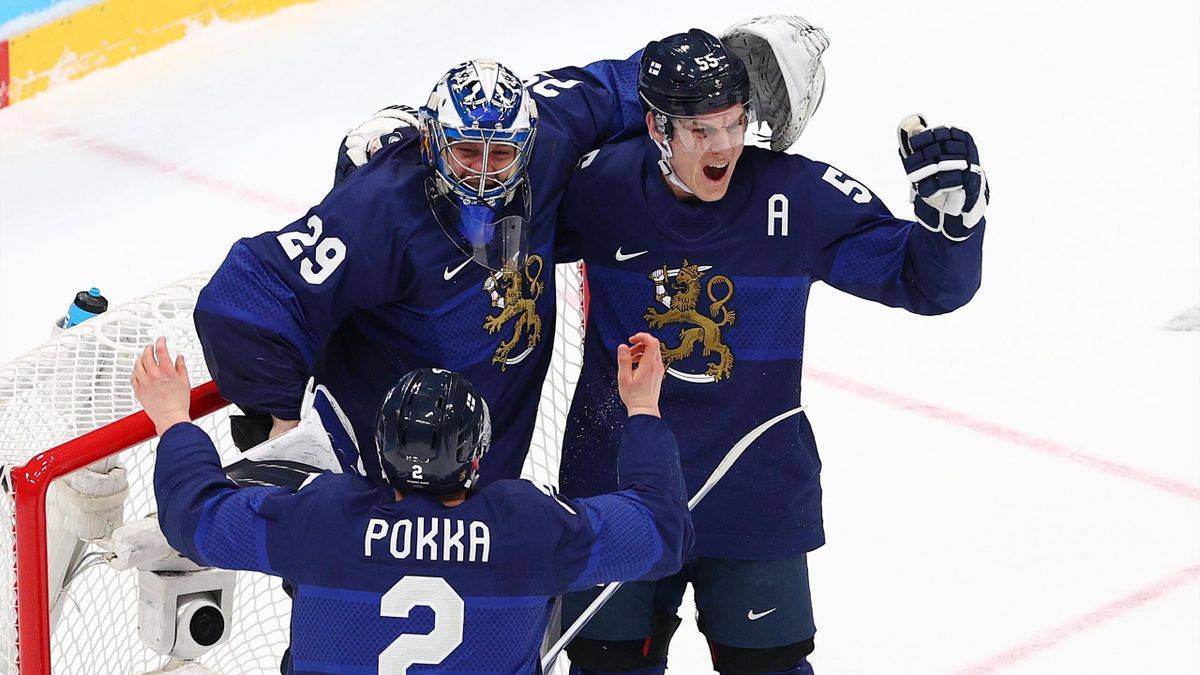 Olympia 2022, Eishockey Finnland feiert Gold - Finalsieg gegen Russland bei Winterspielen in Peking