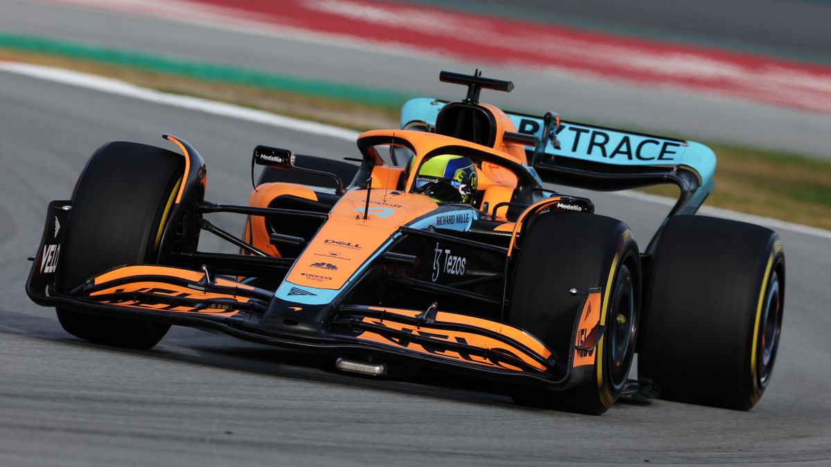 F1 testing 2022 McLarens Lando Norris sets the fastest lap time in Barcelona pre-season opener