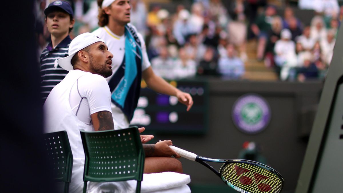Wimbledon 2022 Nick Kyrgios topples Stefanos Tsitsipas in Centre Court thriller filled with drama