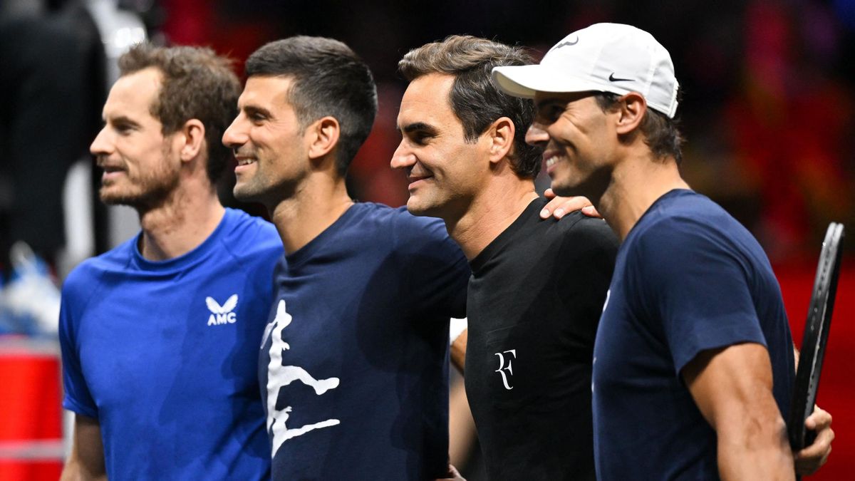 Andy Murray, Novak Djokovic, Roger Federer y Rafael Nadal en el O2 de Londres